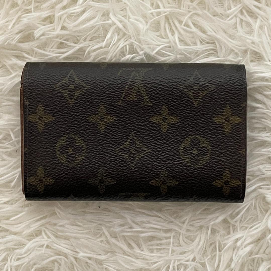 ルイヴィトン　ポルトモネビエトレゾール　折り財布　L字ジップ　モノグラム　PVC