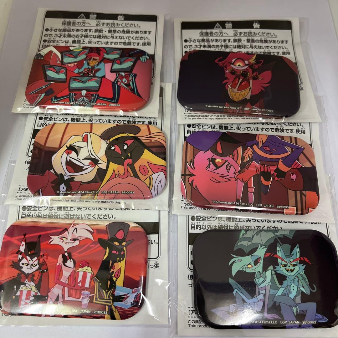 ハズビン・ホテルへようこそ◾︎スクエア缶バッジ　６個セット♫ヴォックス アラスター