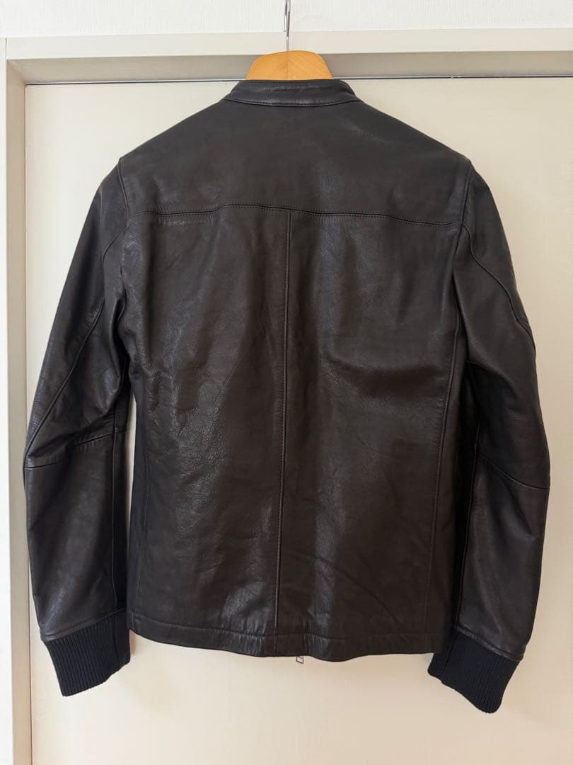 【名作希少サイズ3】ラウンジリザード 牛革シングルライダース黒 シンサレート中綿