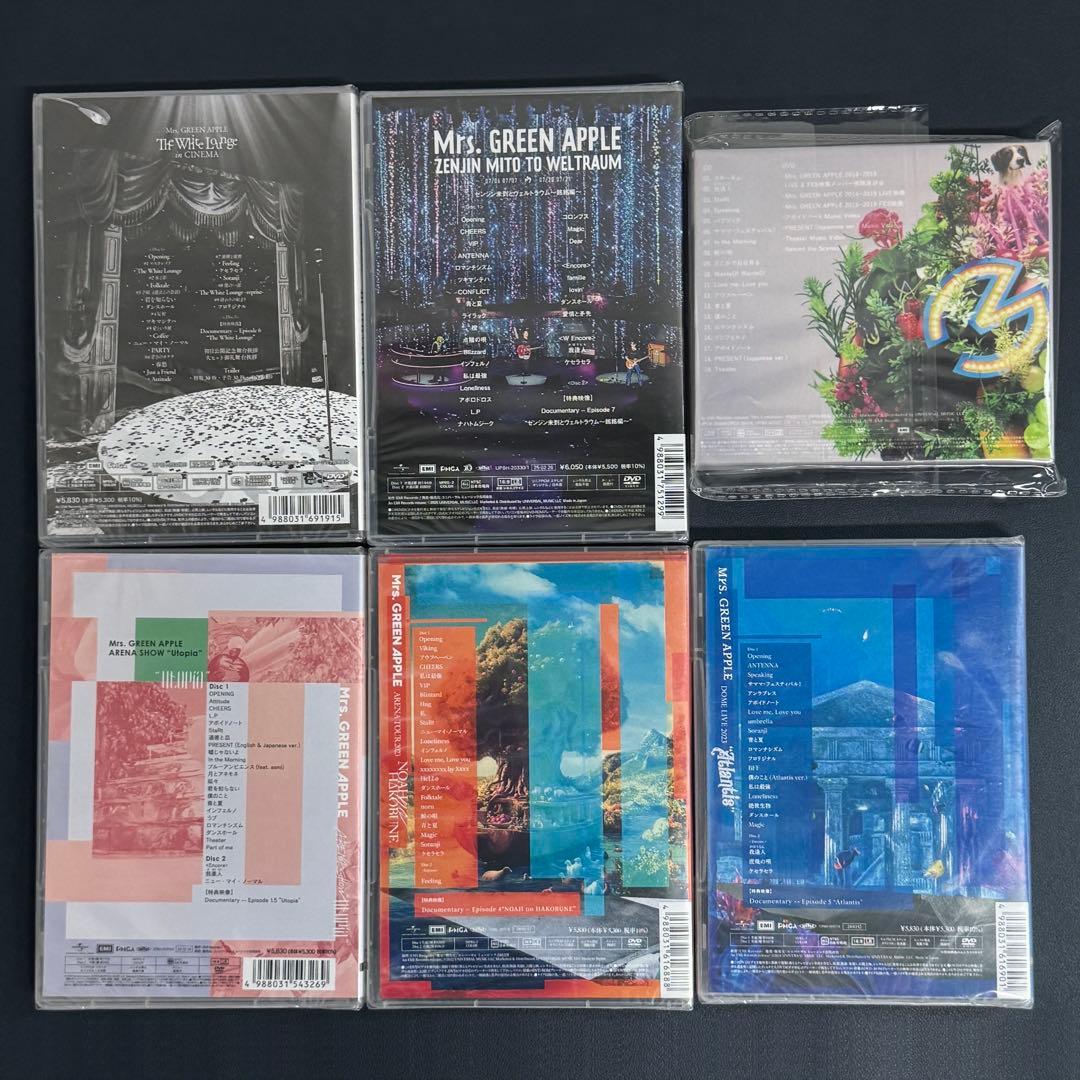 Mrs.GREEN APPLE 通常盤 DVD 6枚