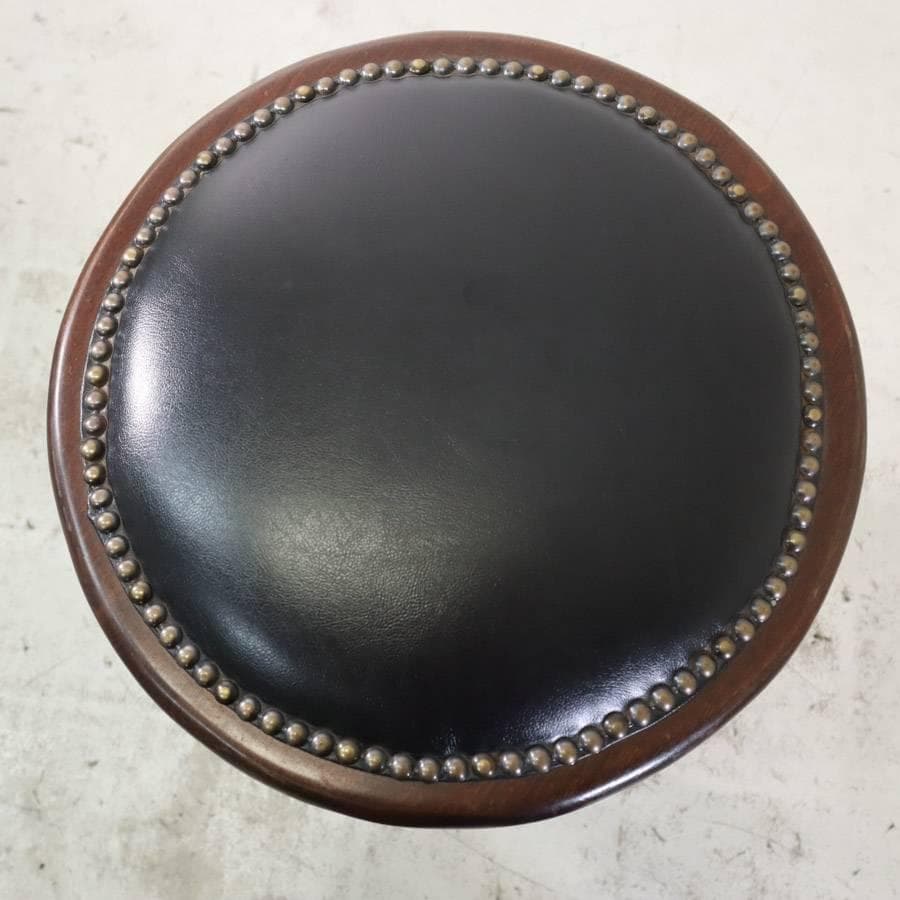 6脚まとめ買い5 ルーマニア製 ハイスツール ビーチ材 ブラック PVCレザー