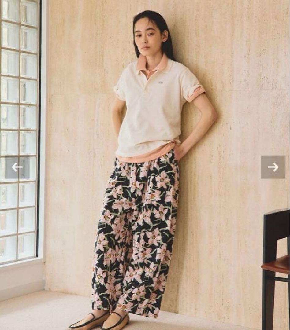 IENA LACOSTE 別注 ポロシャツ　ナチュラル　34