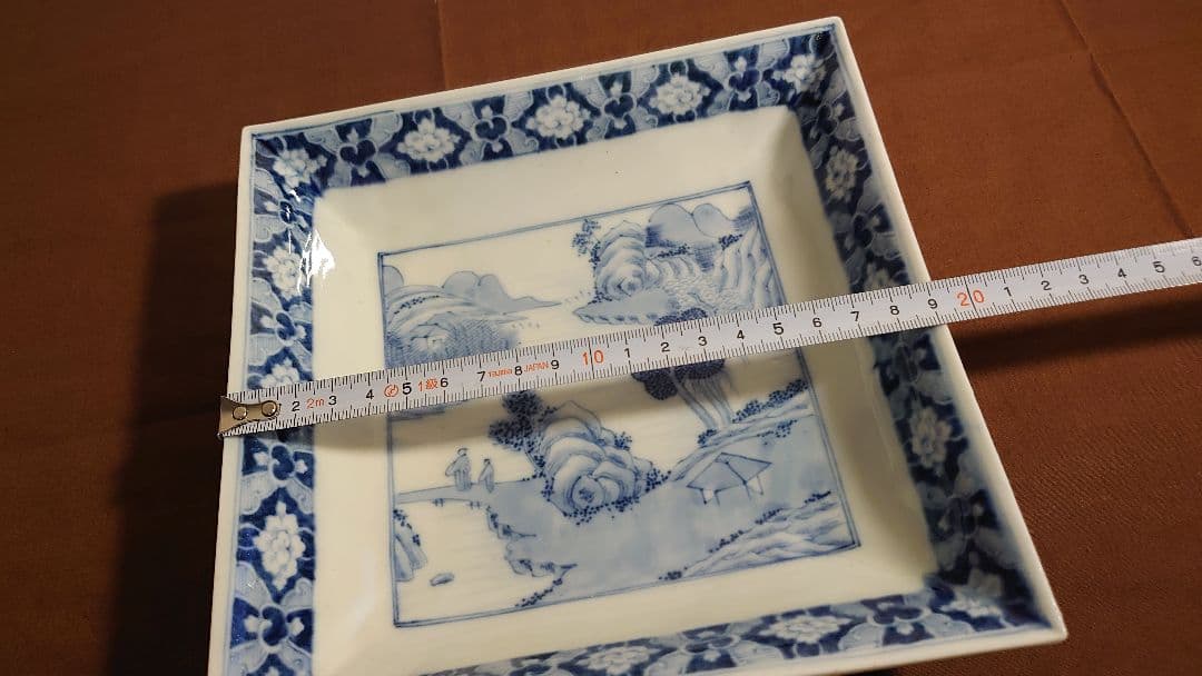 古伊万里　伊万里　角鉢　角皿　菓子皿　染付　アンティーク　蔵出し　江戸期　１客