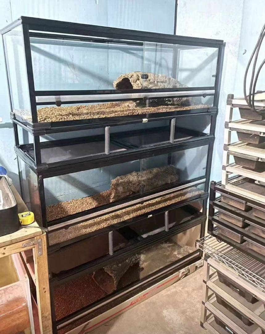 90x45x45cm爬虫類両生類飼育ケージ、組み立て式　ガラス飼育ケージ卸販売