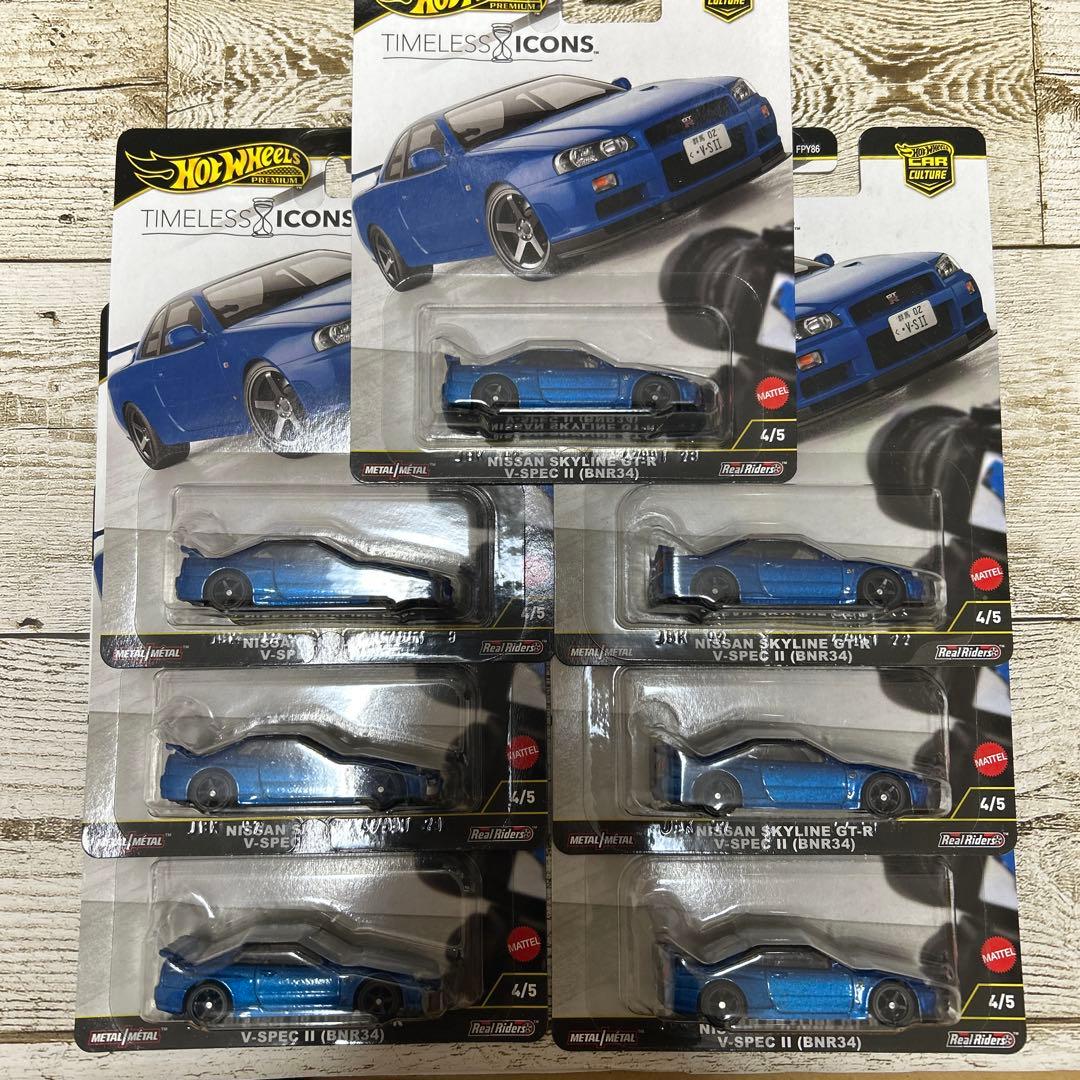 7台 ホットウィール タイムレスアイコンズ スカイライン GT-R BNR34