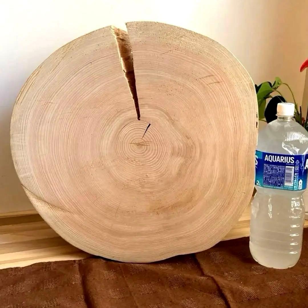 特大直径47cm 切り株　スツール　サイドテーブル　樹齢約80年　ハンドメイドD