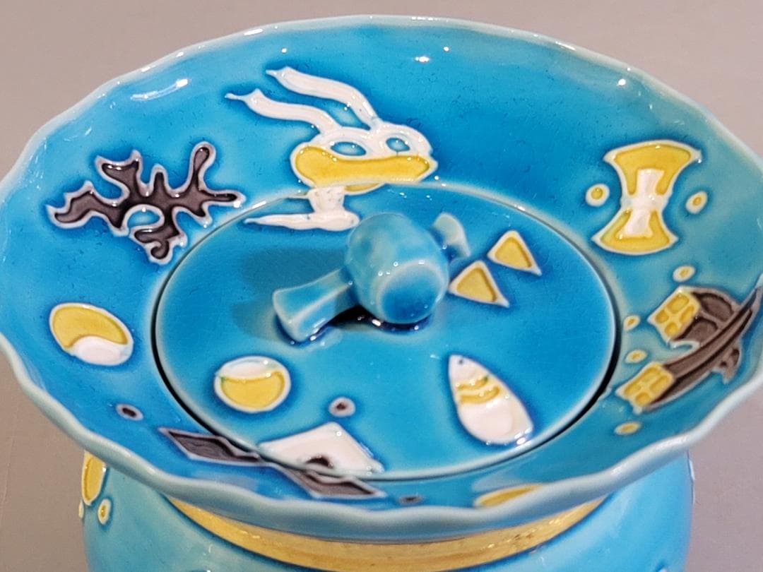 DT365 茶道具 中村翠嵐作 宝袋宝尽くし紋 茶器 共箱 美品