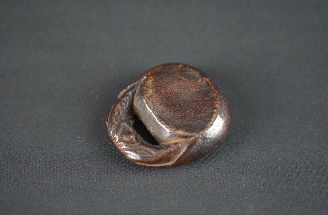 時代 古銅 木魚形 香合 茶道具 古美術