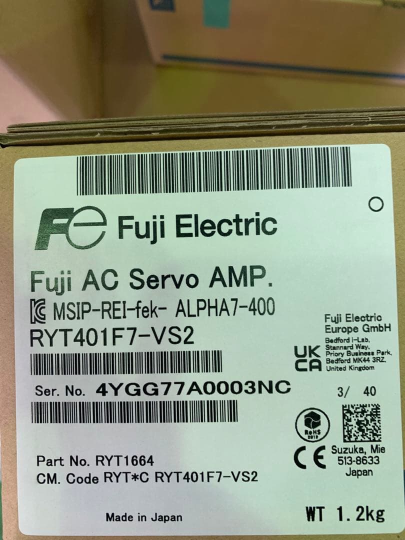 Fuji Electric サーボアンプ RYT401F7-VS2 未開封品