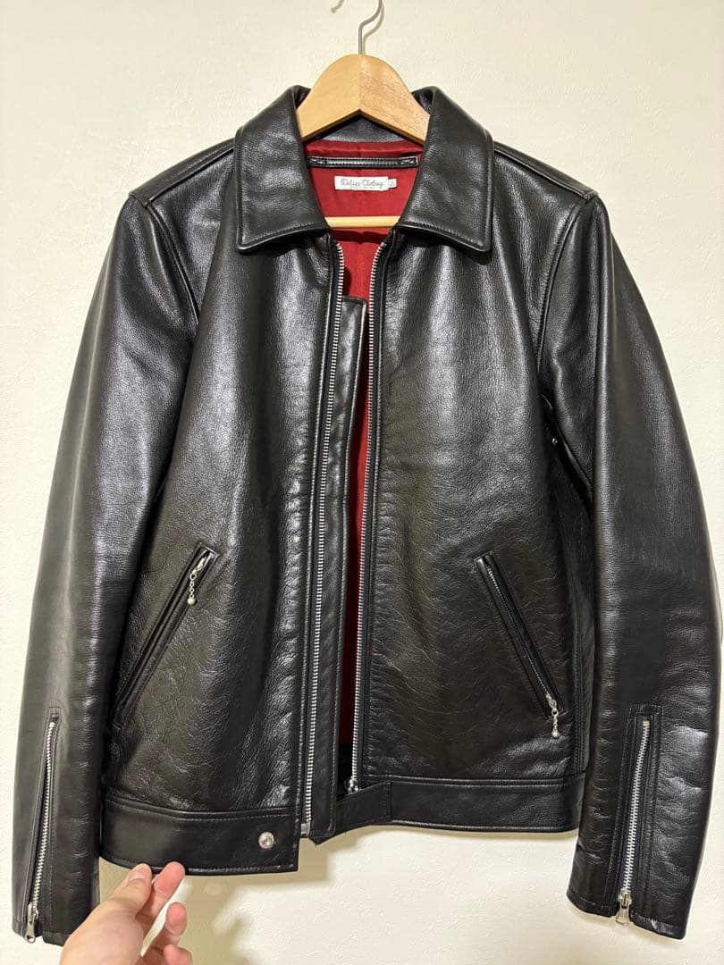 も*ー様 Deluxe Clothing ライダース シングル レザージャケット