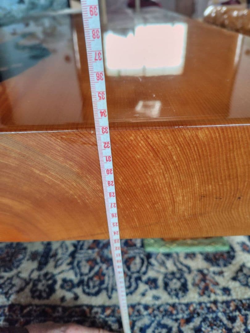 一枚板テーブル 花模様インレイ　値段相談可