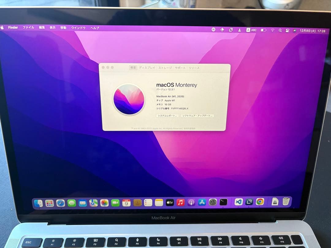 MacBook本体 Macbook Air M1 2020 16G