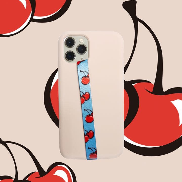 【新品ー当日発送】★フォンストラップー100個【卸売】★ チェリー