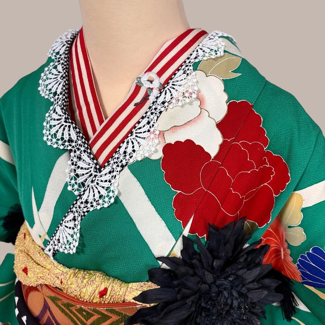 (う59) 百花ノ薫り ✦ 華やぐ大正ロマン アンティーク振袖㊗️④点セット