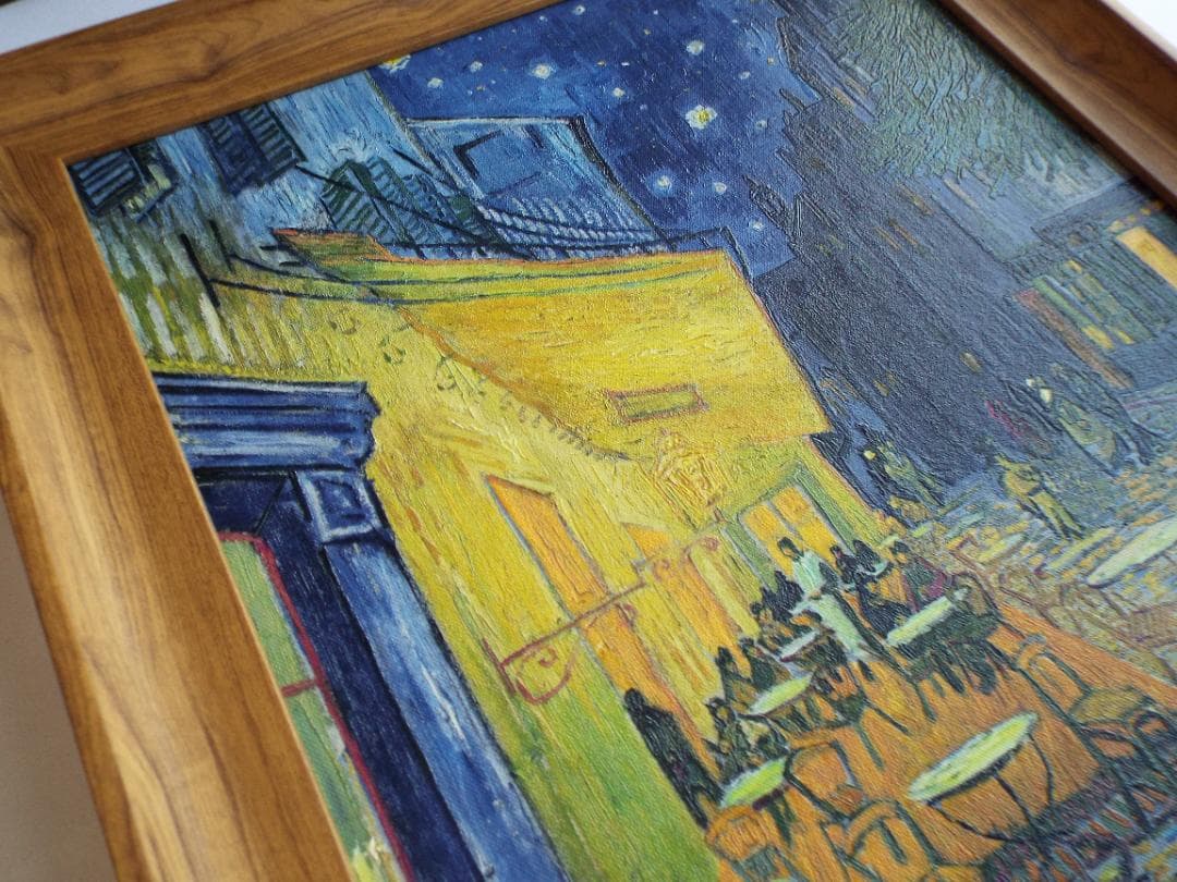 ゴッホ　夜のカフェテラス　ゴッホの立体複製画「アルゴグラフ」