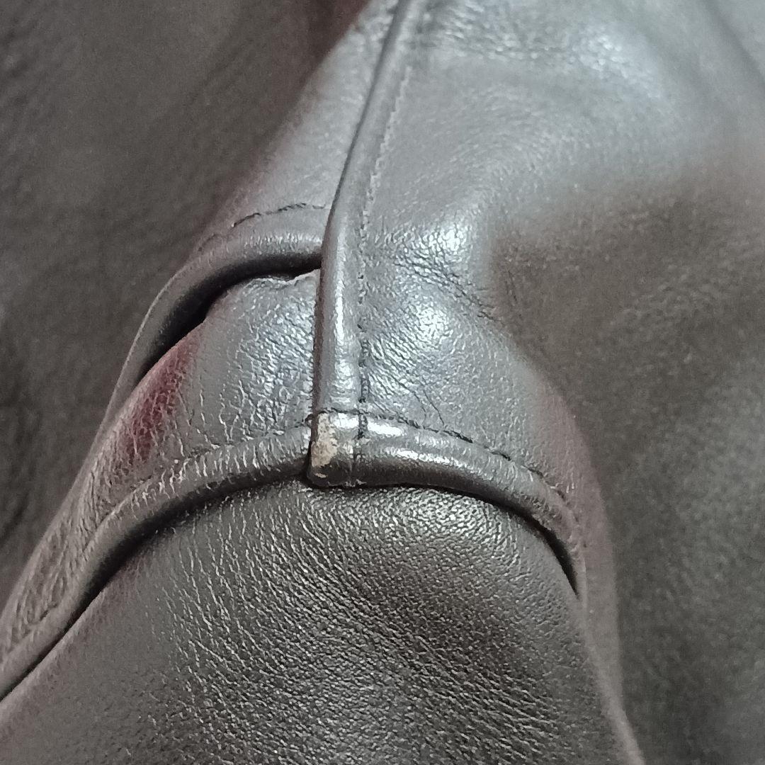 バンソン レザージャケット シングルライダース 革ジャン 38 黒 インナー付き