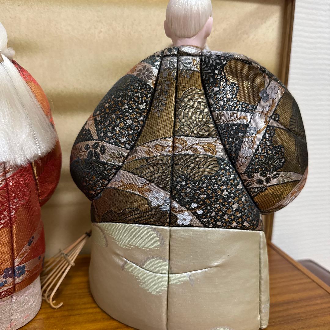 純金高砂　高砂人形 雄山作 共白髪　結納　還暦　木目込人形　錦勝工芸　尉姥