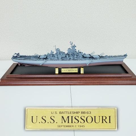 アメリカ海軍 戦艦ミズーリ 精密模型 フランクリン・ミント製 1/550