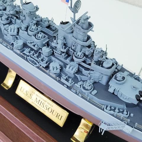 アメリカ海軍 戦艦ミズーリ 精密模型 フランクリン・ミント製 1/550