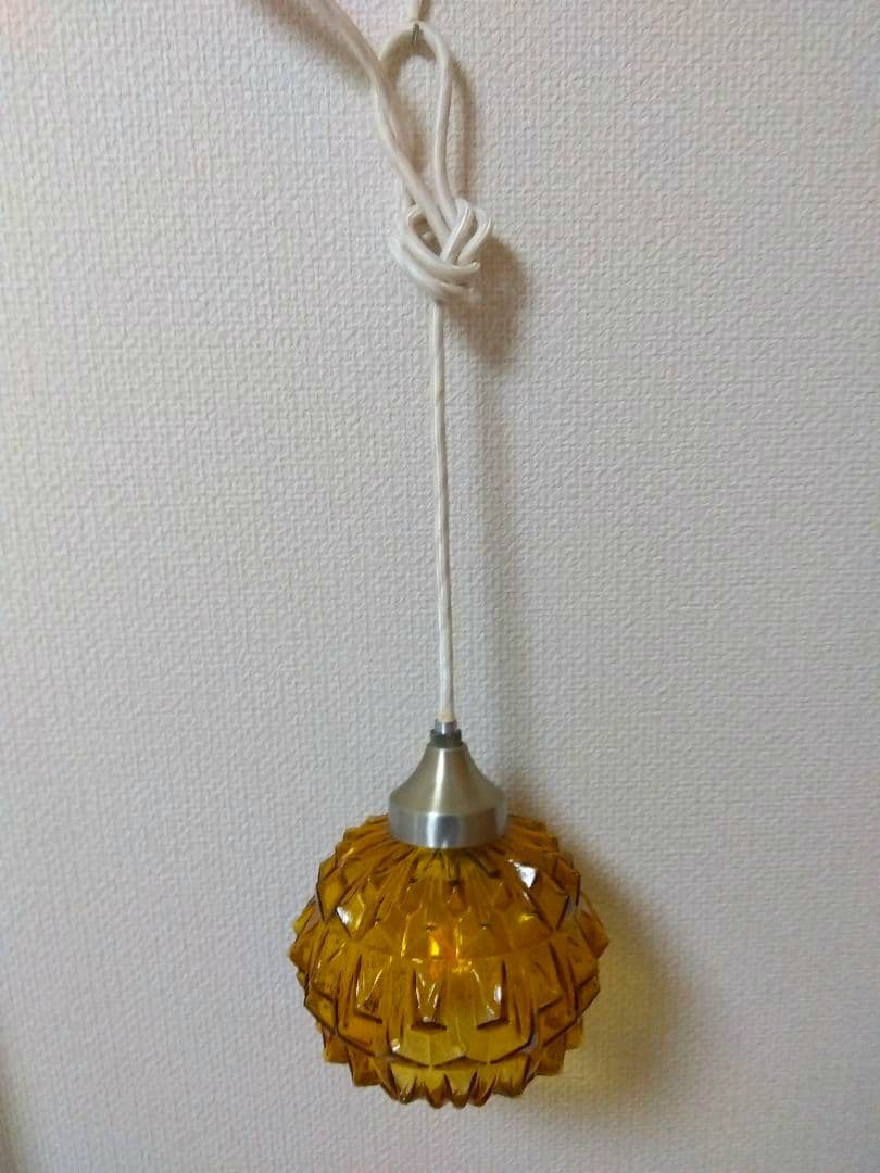 アンバーガラス製　 ペンダントライト