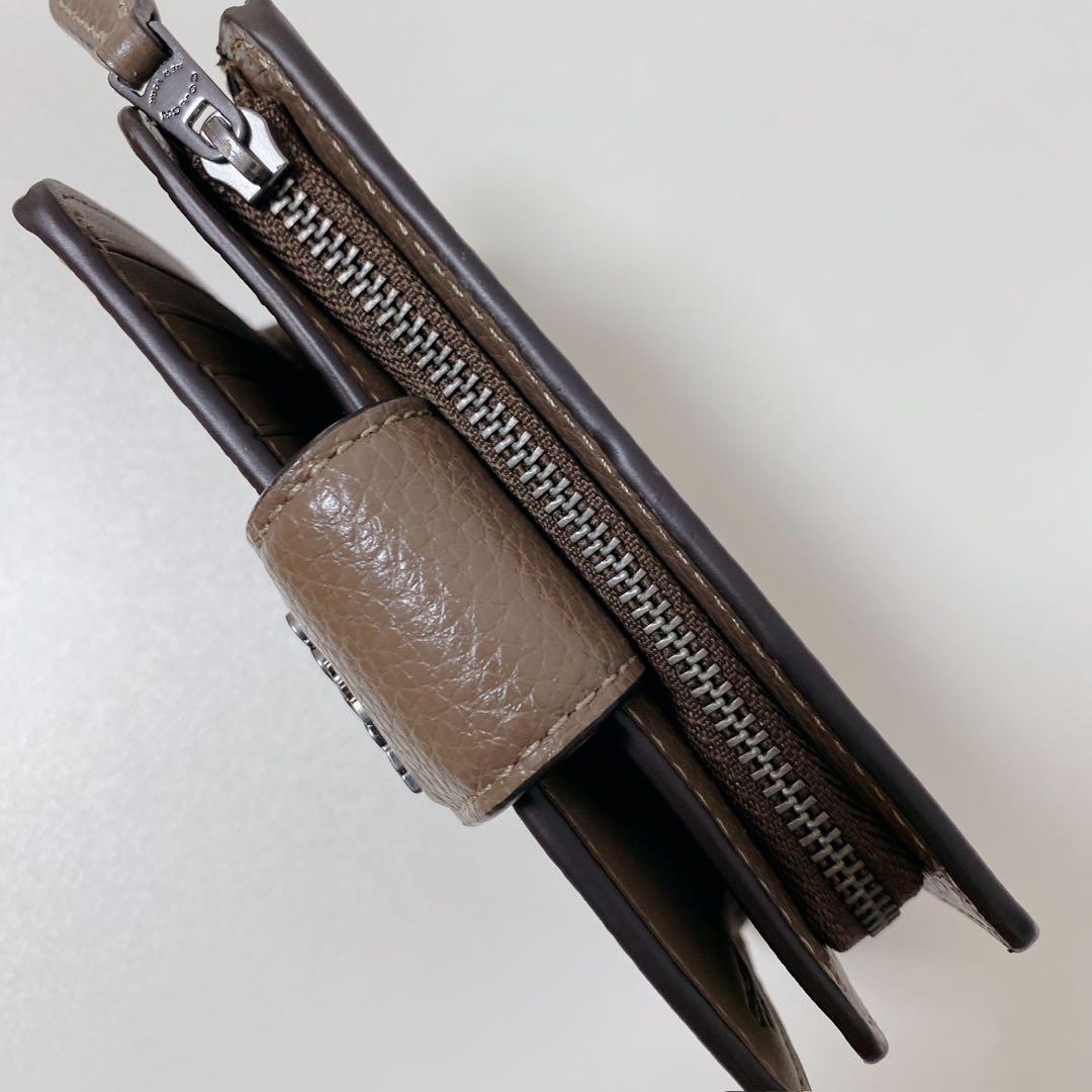 【新品未使用】COACHコーチ★二つ折り財布★ミディアムウォレット★ブラウン茶色