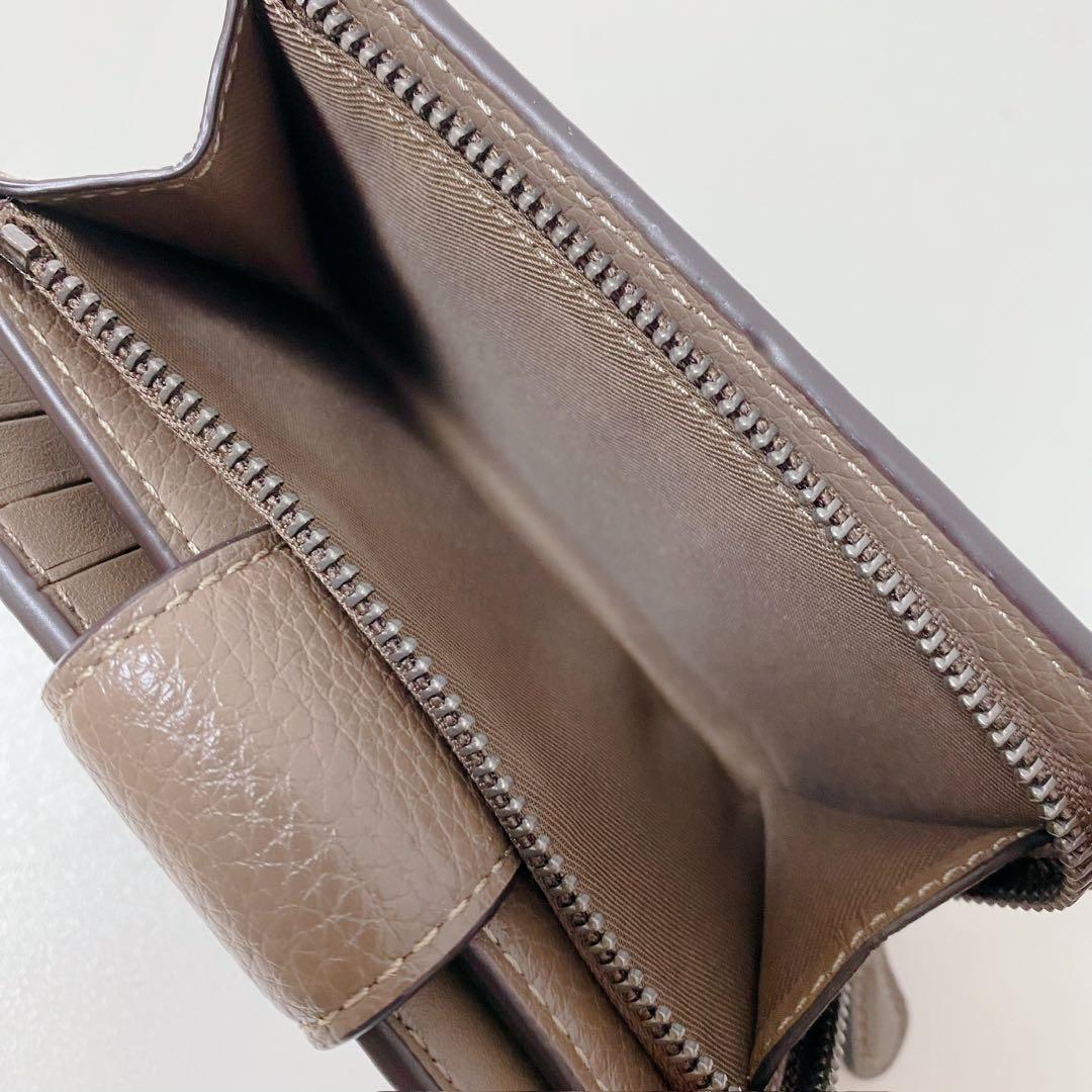 【新品未使用】COACHコーチ★二つ折り財布★ミディアムウォレット★ブラウン茶色