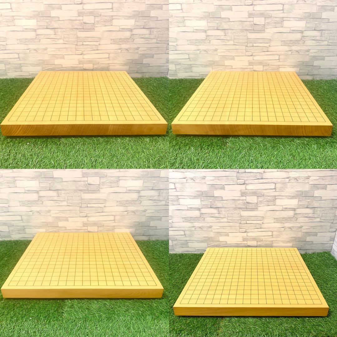 激レア 本榧一枚板柾目卓上碁盤 天地柾 天柾 高級蛤碁石32号雪印 良碁笥セット