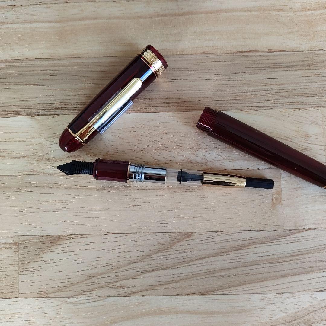 プラチナ万年筆 3776 センチュリー ブルゴーニュ SF 細軟