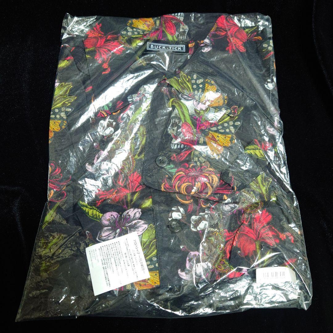 新品 BUCK-TICK アロハシャツ フラワー柄 黒 Lサイズ