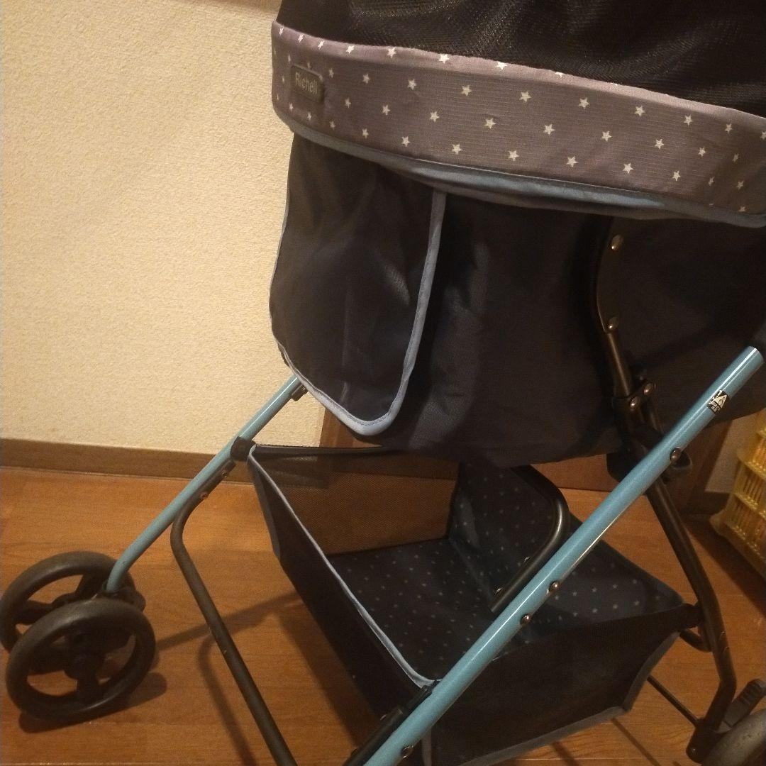 【良品】リッチェル ペットカート 紺 星　定価29,700(税込)エルフィ