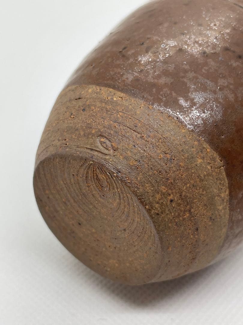 【茶道具】高取焼　高取喜恵　肩衝茶入　共箱　名物裂　仕服