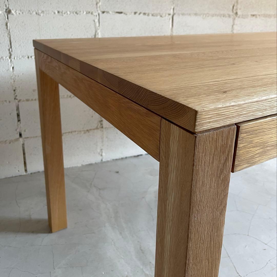 美品　無印良品　MUJI ダイニングテーブル　180 オーク無垢材　引出し付