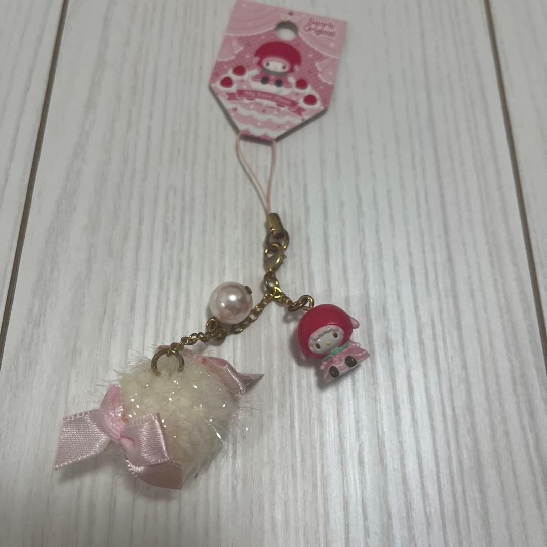 希少 激レア マイスウィートピアノ　いちご頭巾 平成 サンリオ ストラップ