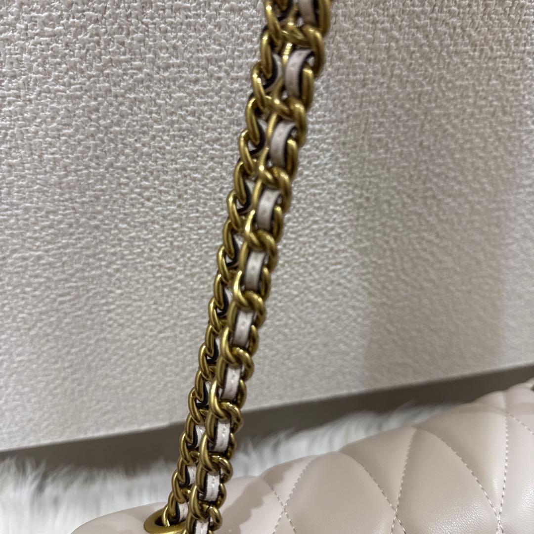 COACH ブラック ショルダーバッグ キルティング　26cm