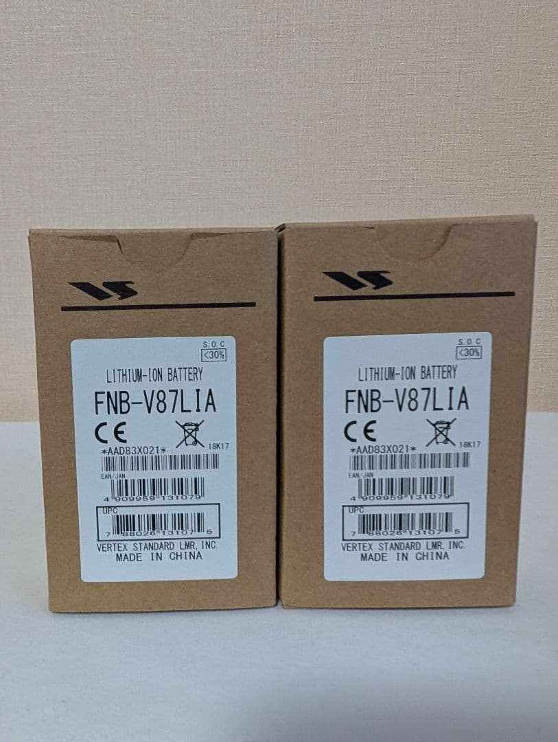 【訳あり未使用品】STANDARD 無線機バッテリー FNB-V87LIA 2個