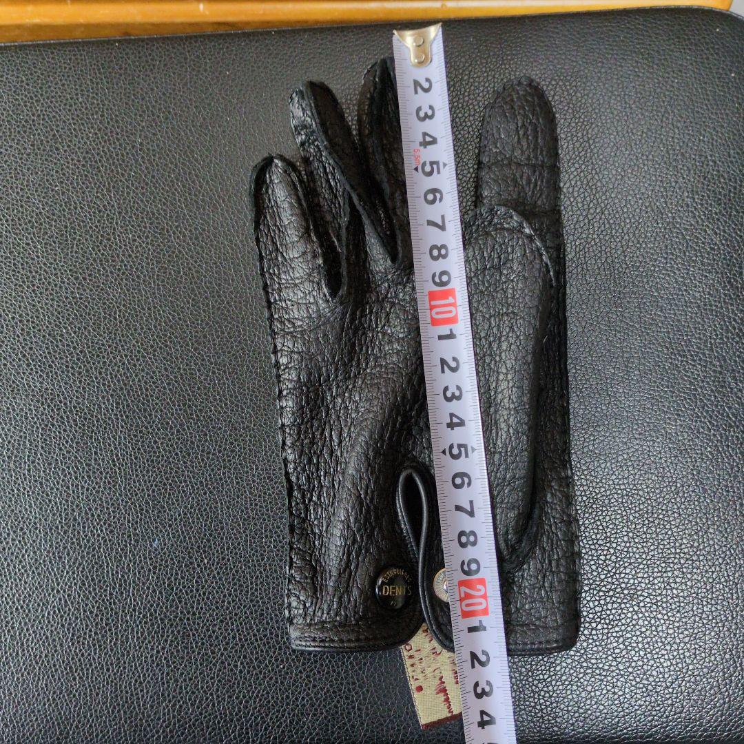 小物 DENTS MEN'S LEATHER GLOVE PECCARY BLACK