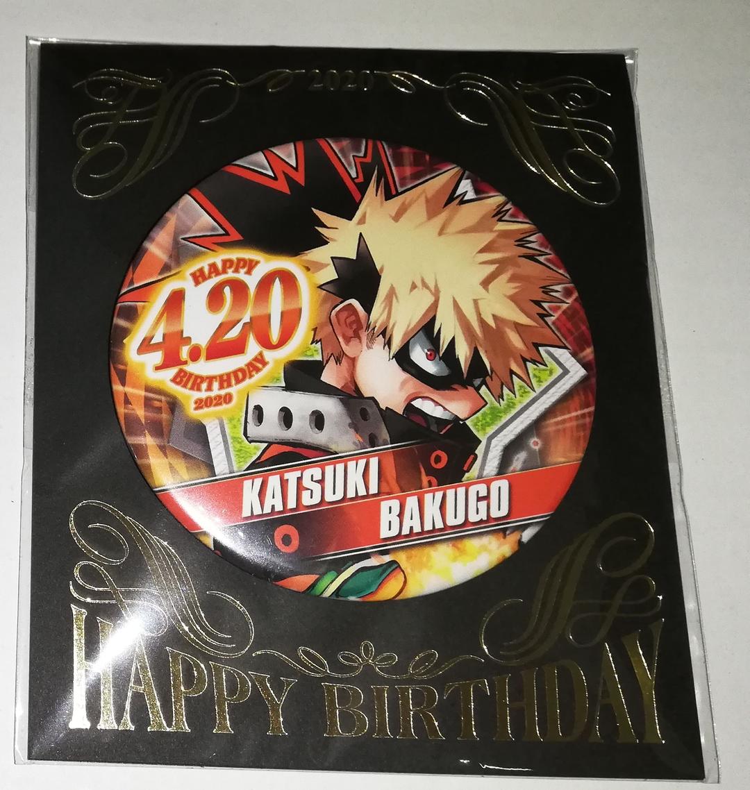 ヒロアカ 爆豪勝己 バースデイ缶バッジ ジャンプショップ 2020