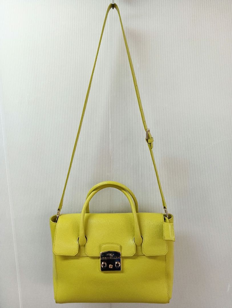 ANZ14 フルラ 美品 メトロポリス サッチェル 2WAYバッグ ハンドバッグ