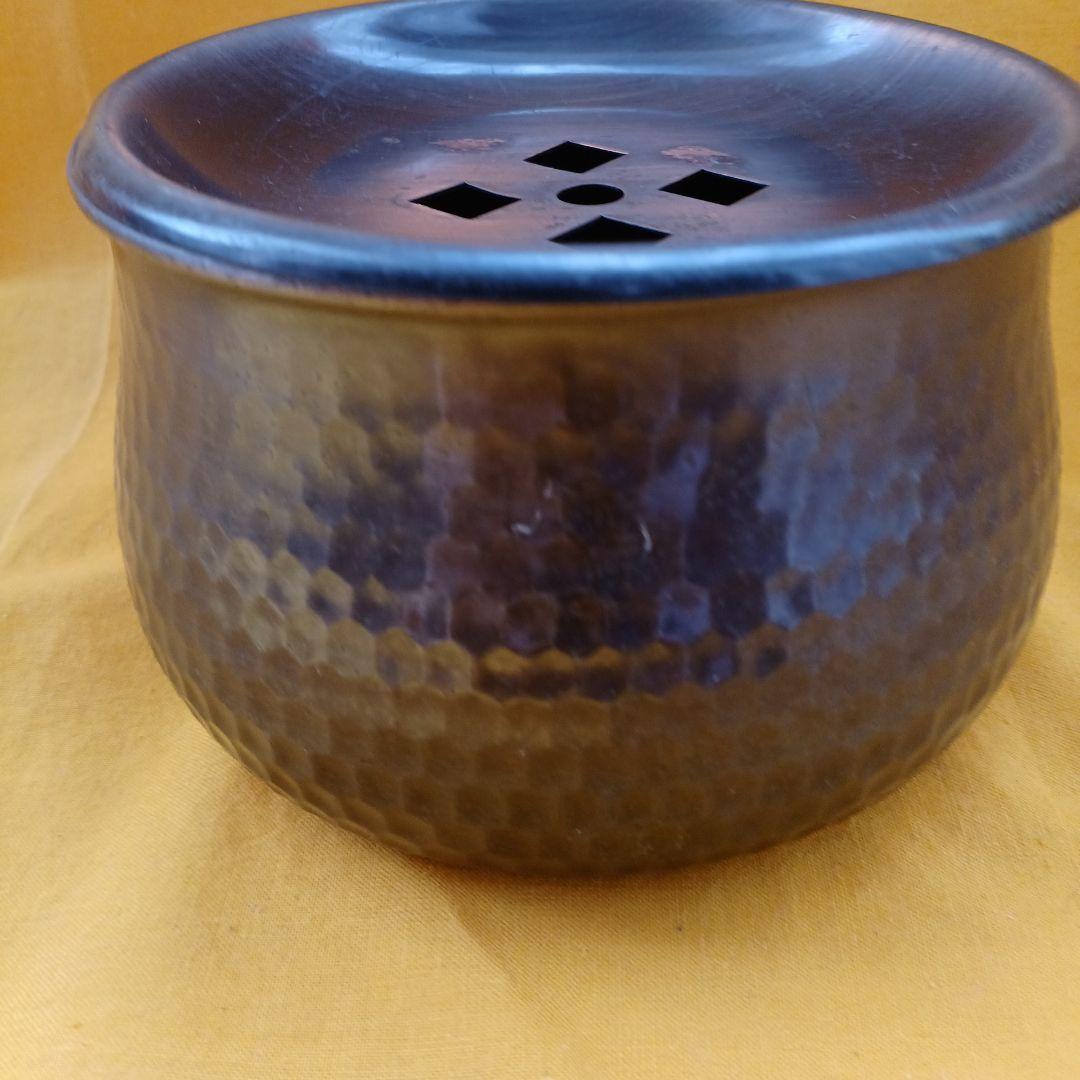 玉川堂 鎚起銅器　袋型 建水 共箱付き