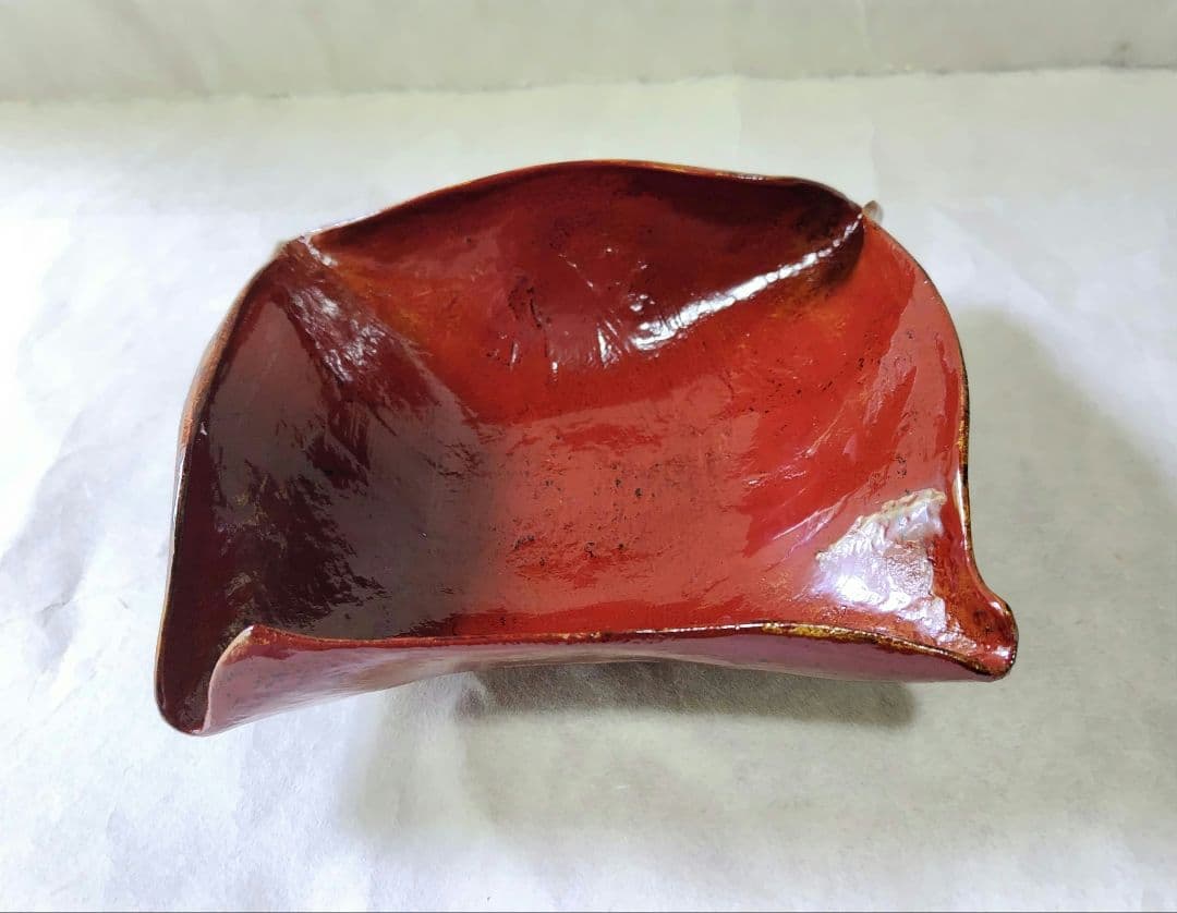 乾漆菓子器 朱溜、黒の二点 (未使用 新品同様)