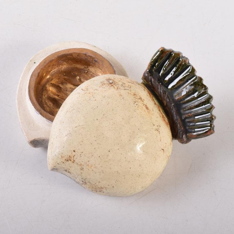 茶道具　白倉窯　伊村彰介作　蕪形　香合　共布共箱　V　8128