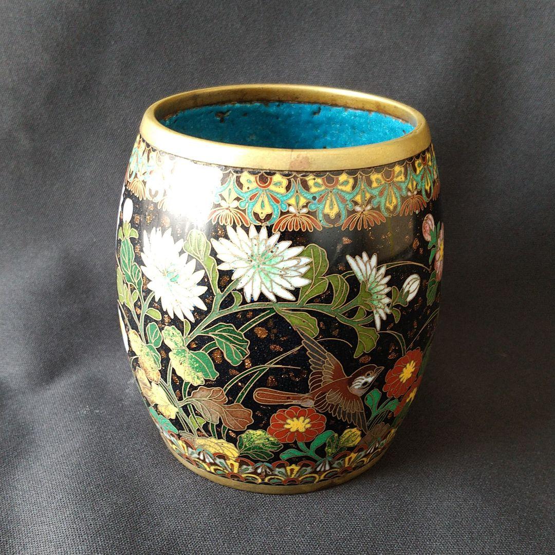 明治 七宝 細密 美術館級 鑑定団200万円 貴重 骨董 茶道具