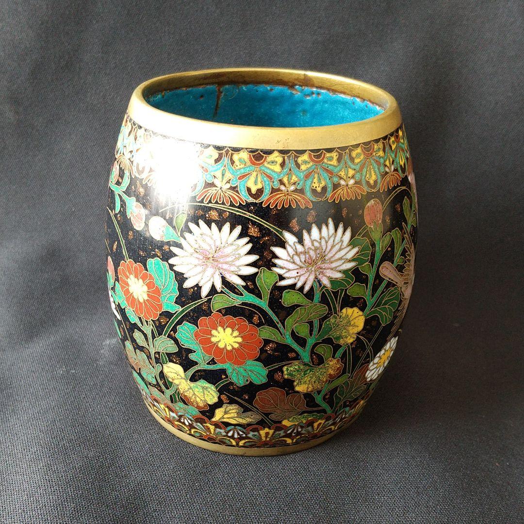 明治 七宝 細密 美術館級 鑑定団200万円 貴重 骨董 茶道具