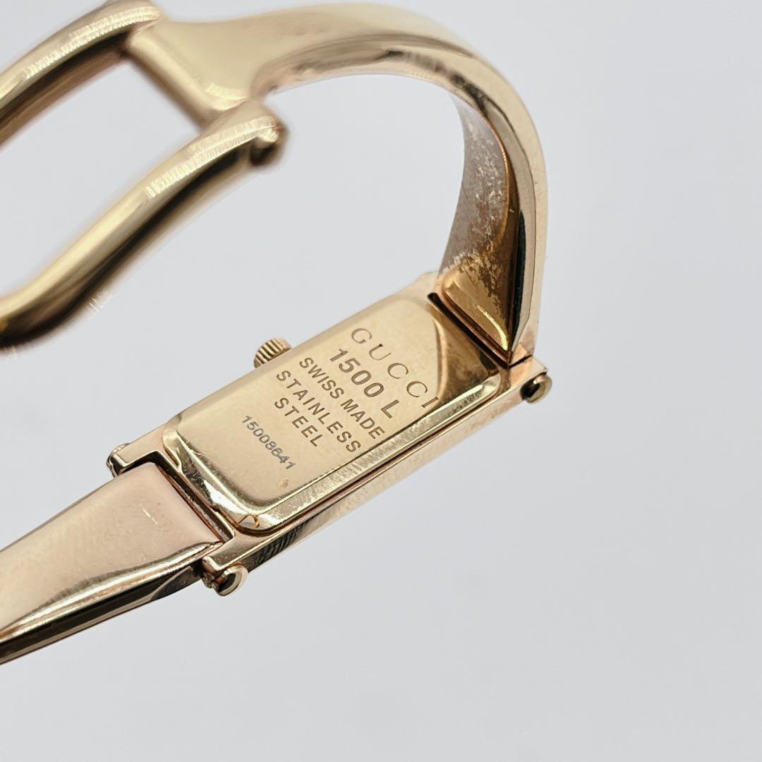 人気 GUCCI 1Pダイヤ ピンクGG柄 ゴールド 風防傷なし