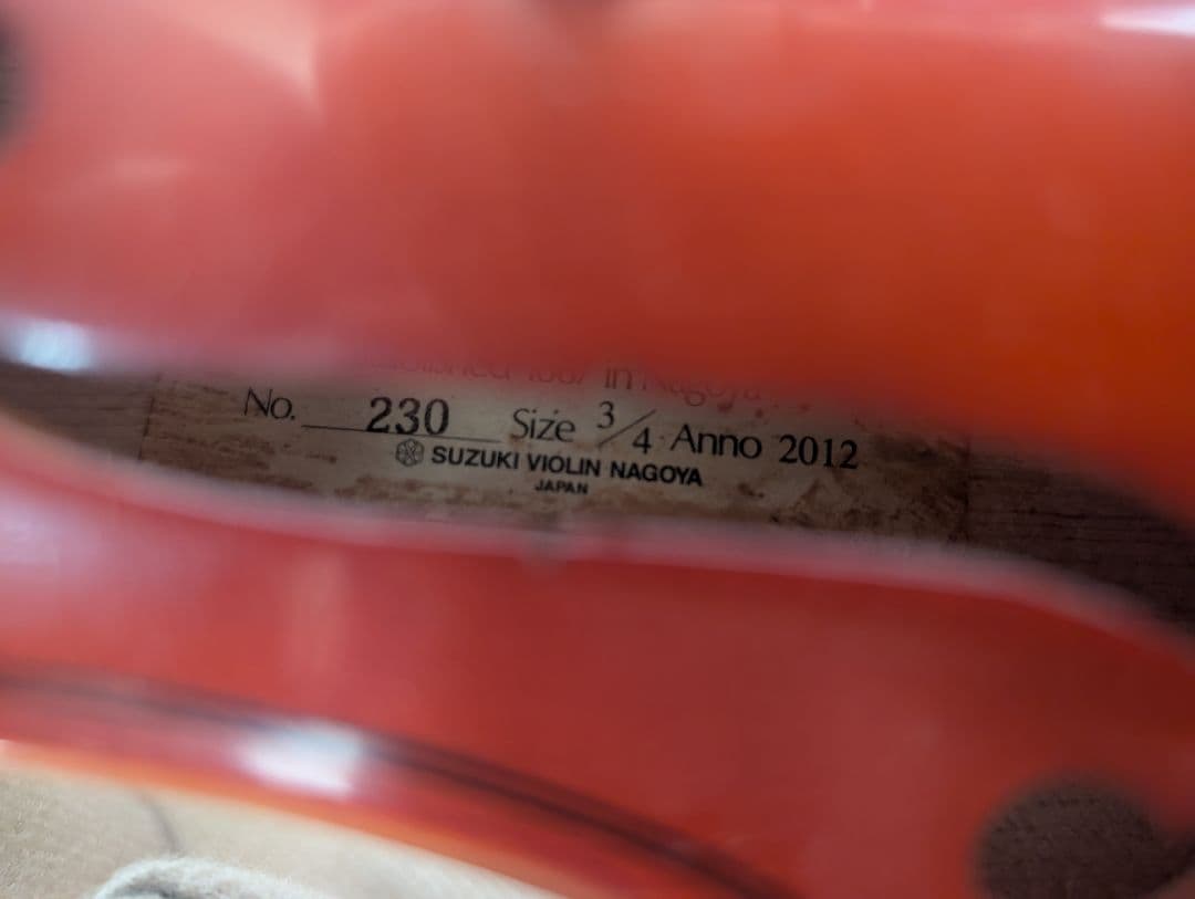 Suzuki バイオリン 3/4サイズ 2012年製