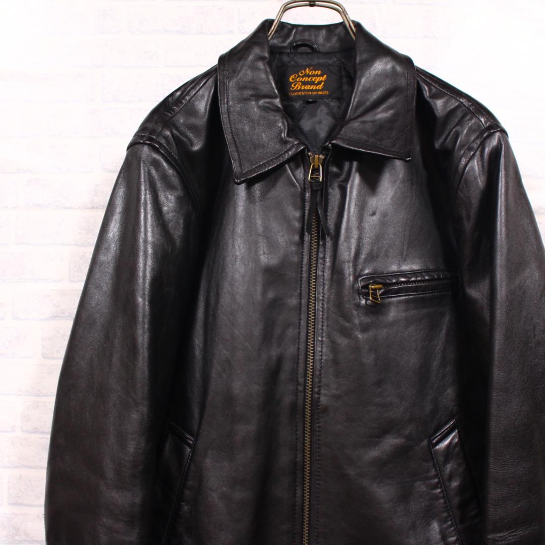 ラムレザー シングル ライダース ジャケット 裏地 キルティング 革ジャン