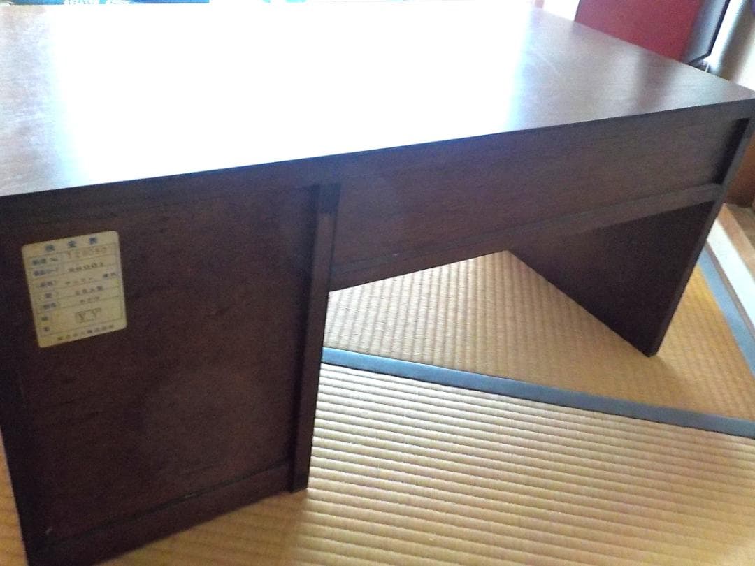 木製文机 4引き出し ブラウン