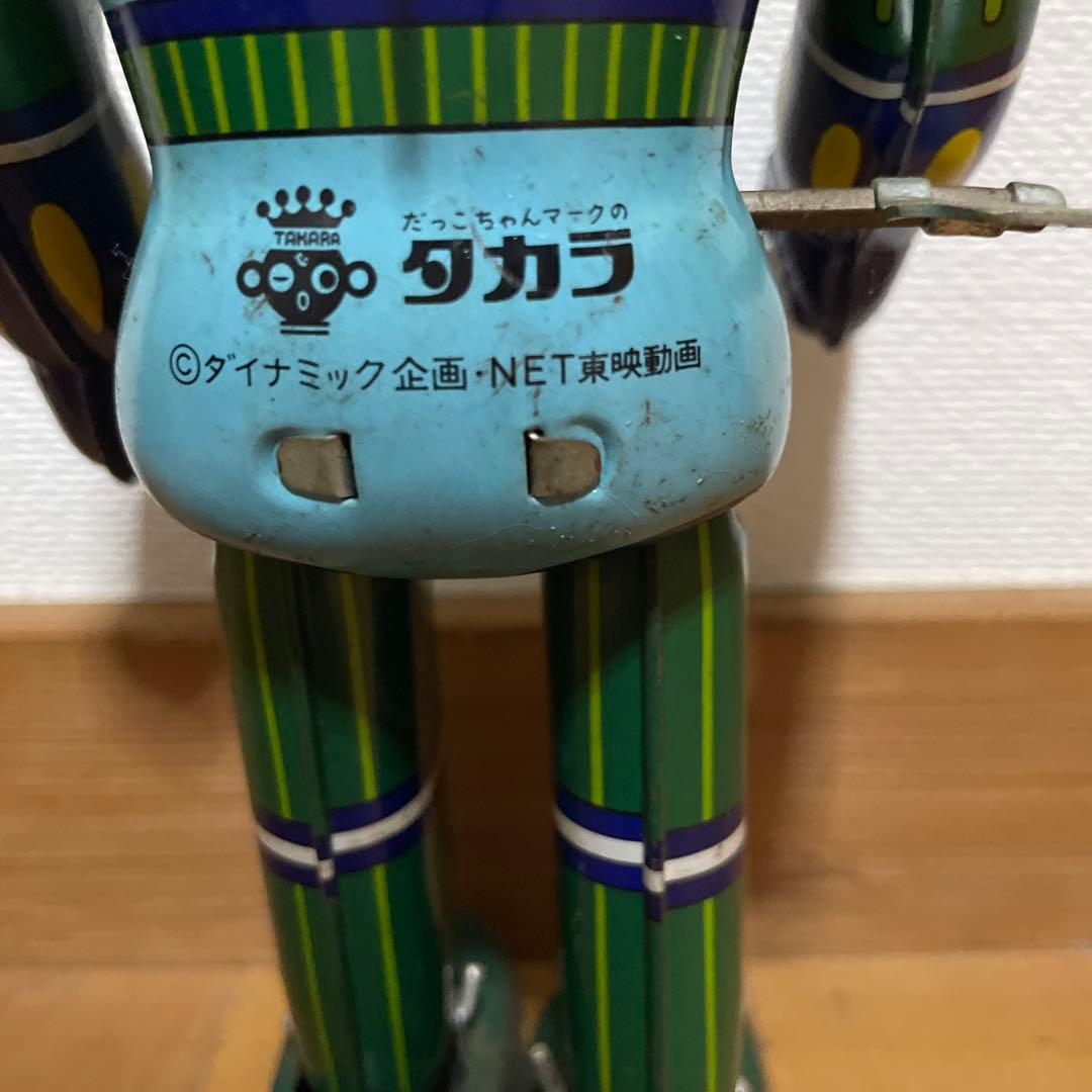 タカラ【鋼鉄ジーグ 】当時物ブリキ ゼンマイ歩行ロボットTIN TOY