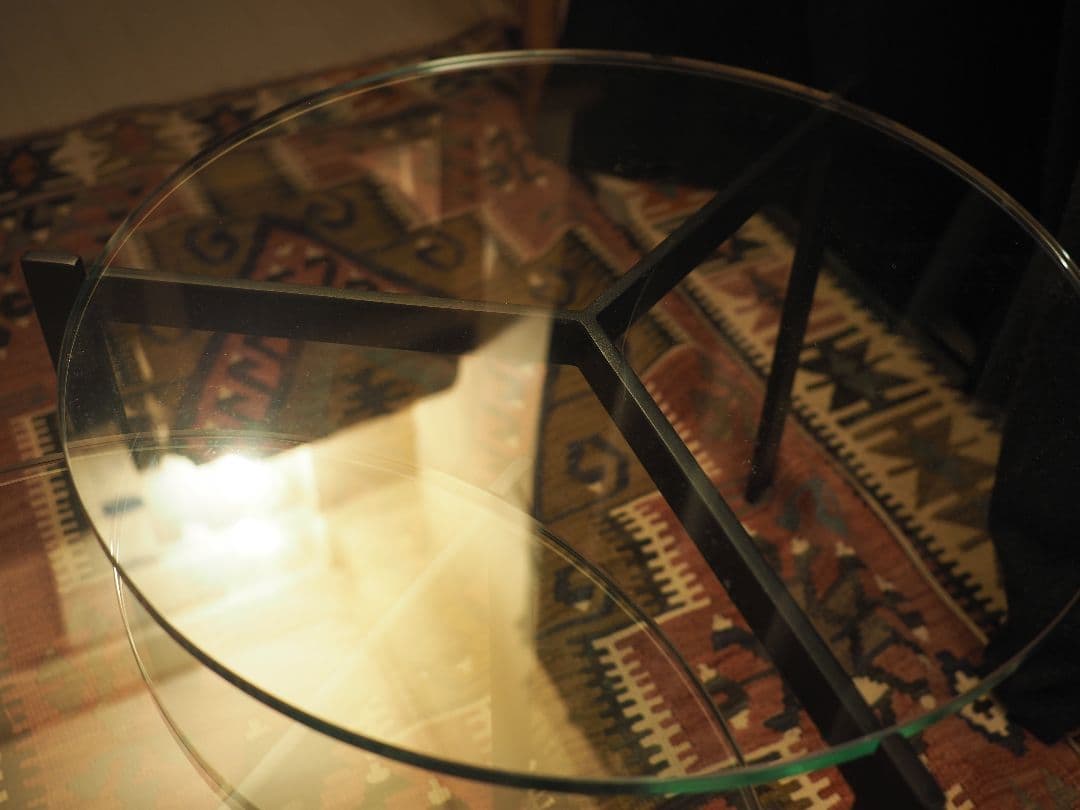 【パタパタ】\"Armonia\"ネストガラスサイドテーブル