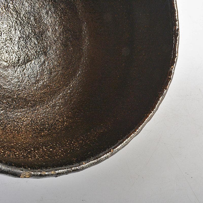 茶道具　楽吉左衛門　黒楽茶碗　在銘　V　R6277